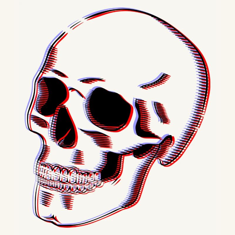 Style 3D de crâne