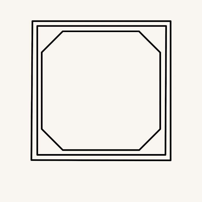 Black Frame Square Decoration