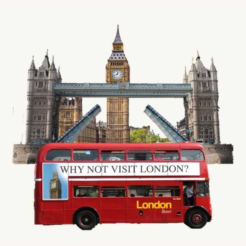 Collage de monuments de Londres
