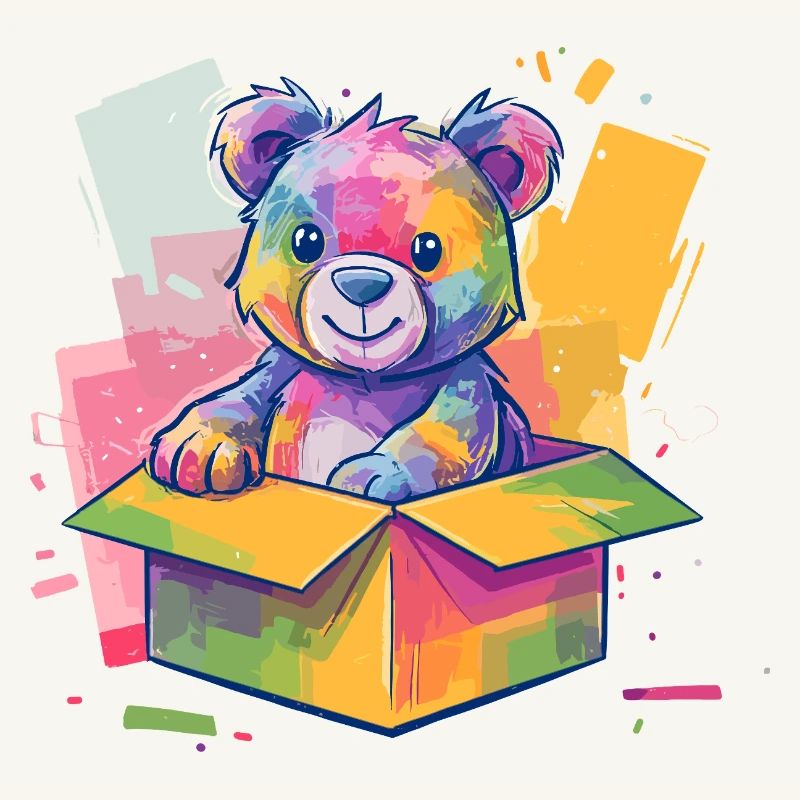 Rainbow Bear in a Box
