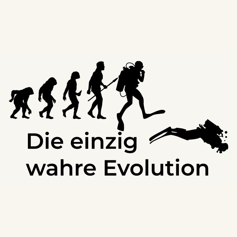 Die einzig wahre Evolution vom Affe zum Taucher
