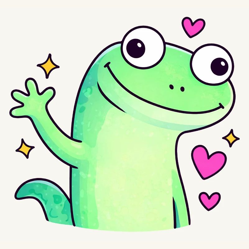 Cute Doodle Chameleon Shirt | Lizard Lizard Lizard