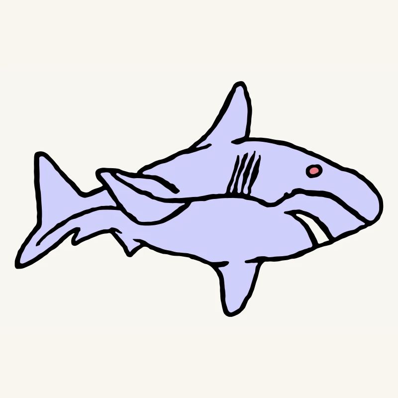 Poisson Requin Prédateur Eau Graffiti Océan