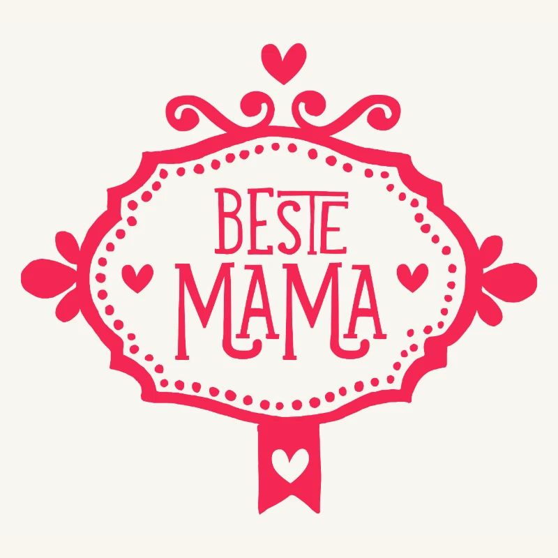 Beste Mama Muttertagsgeschenk Herz rot