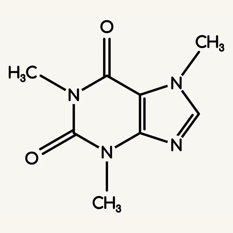 Caffeine Molecule - Structural Formula