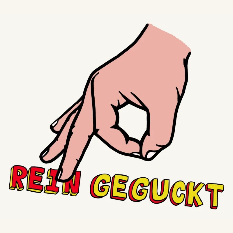 Comic-Hand Zeigefinger mit Retro Text