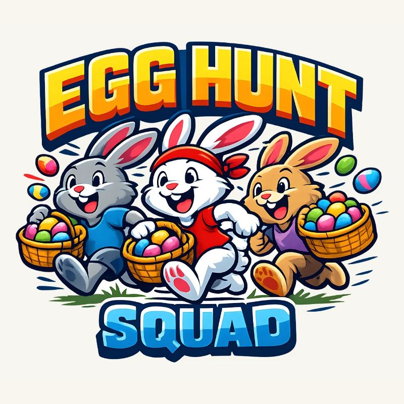 Egg Hunt Squad Kids Easter Easter Egg