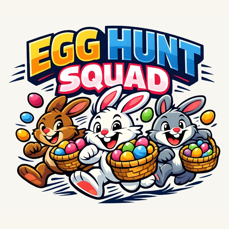 Easter Egg Hunt Squad Easter Bunny