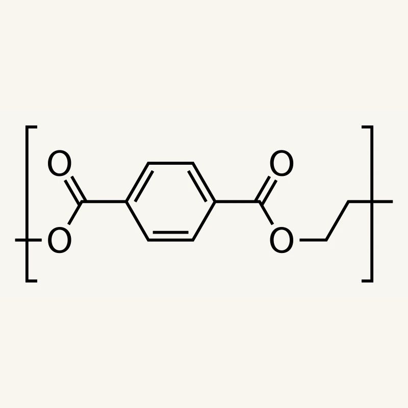 Polyethylene terephthalate (PET) molecule.
