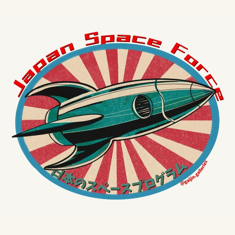 Fusée spatiale rétro - Japan Space Force