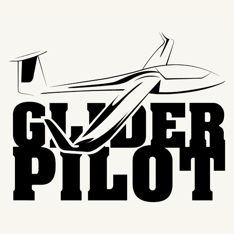 glider pilot symbol team flying aviator glider