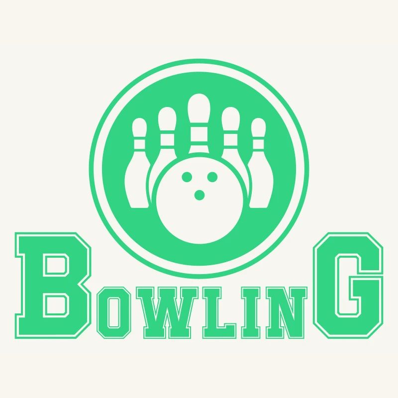 Conception de main de bowling rétro