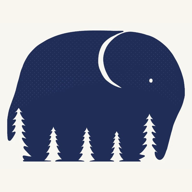 Ein Elefant oder ein Wald in dieser Fun Optical Illusi