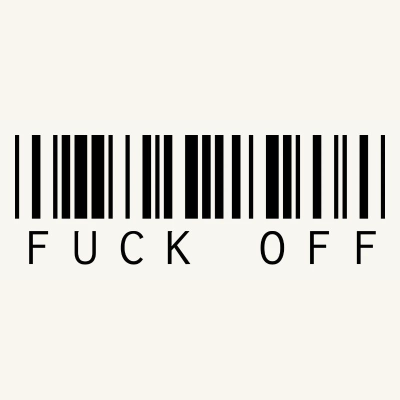 Barcode Strichcode Fuck Off Spruch