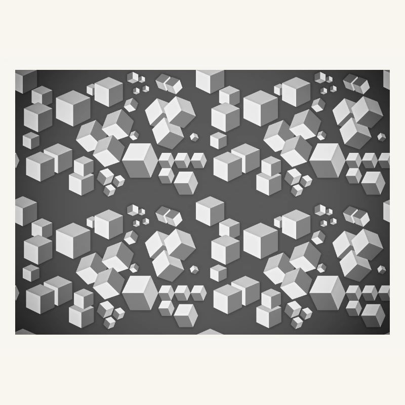 Deco pattern grey-white