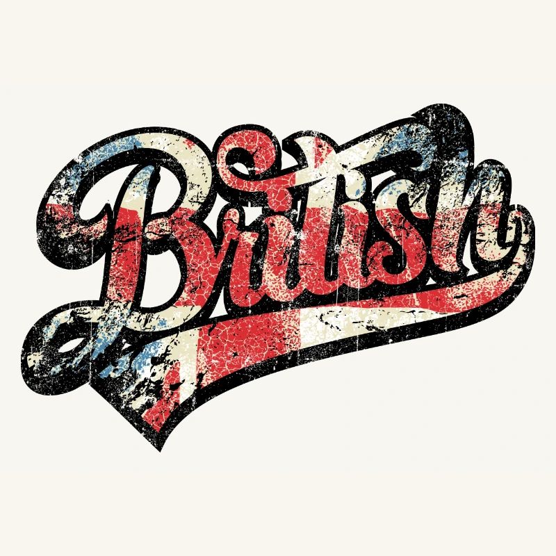British Pride Distressed Script Tee