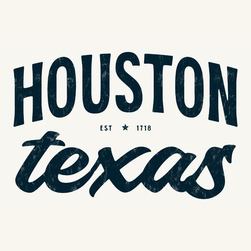 T-shirt Emblem Script de Houston Texas