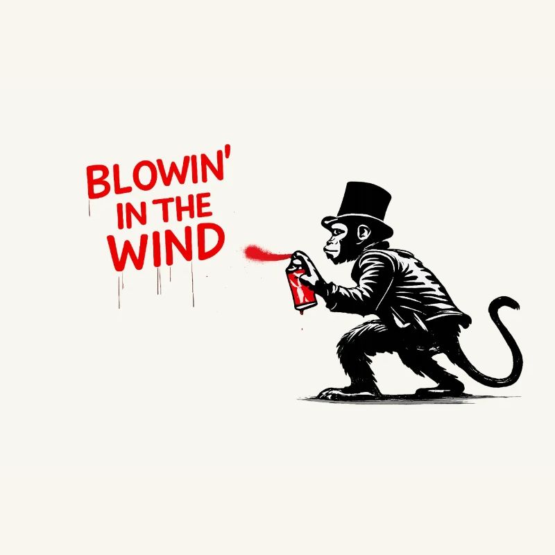Windspray-Affe Graffiti