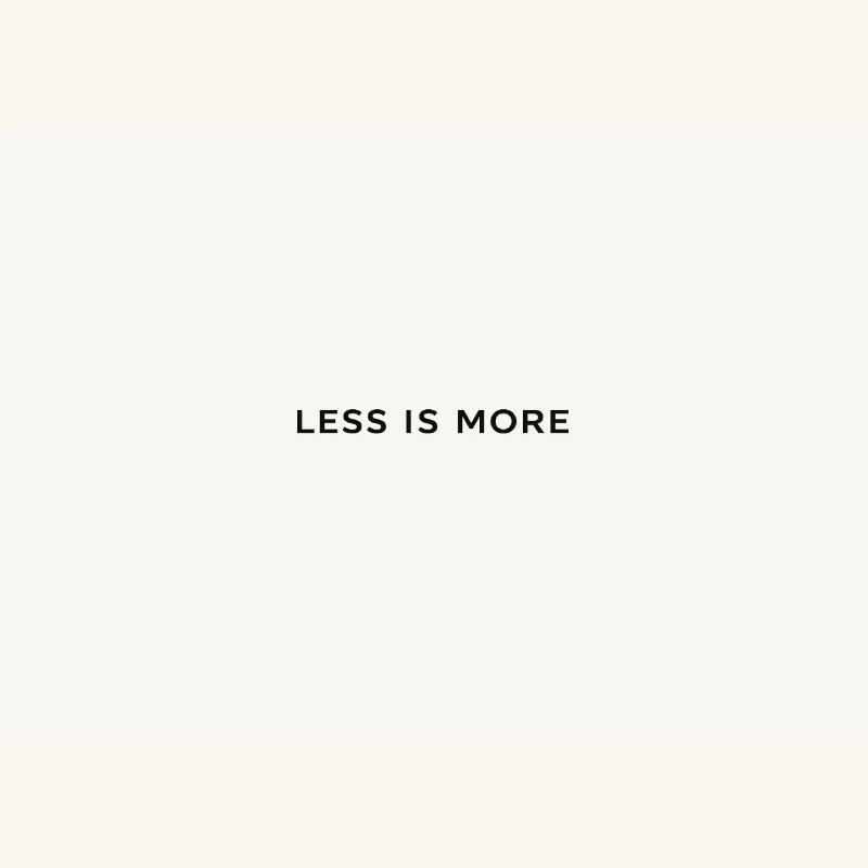 Less Is More Minimal Typography