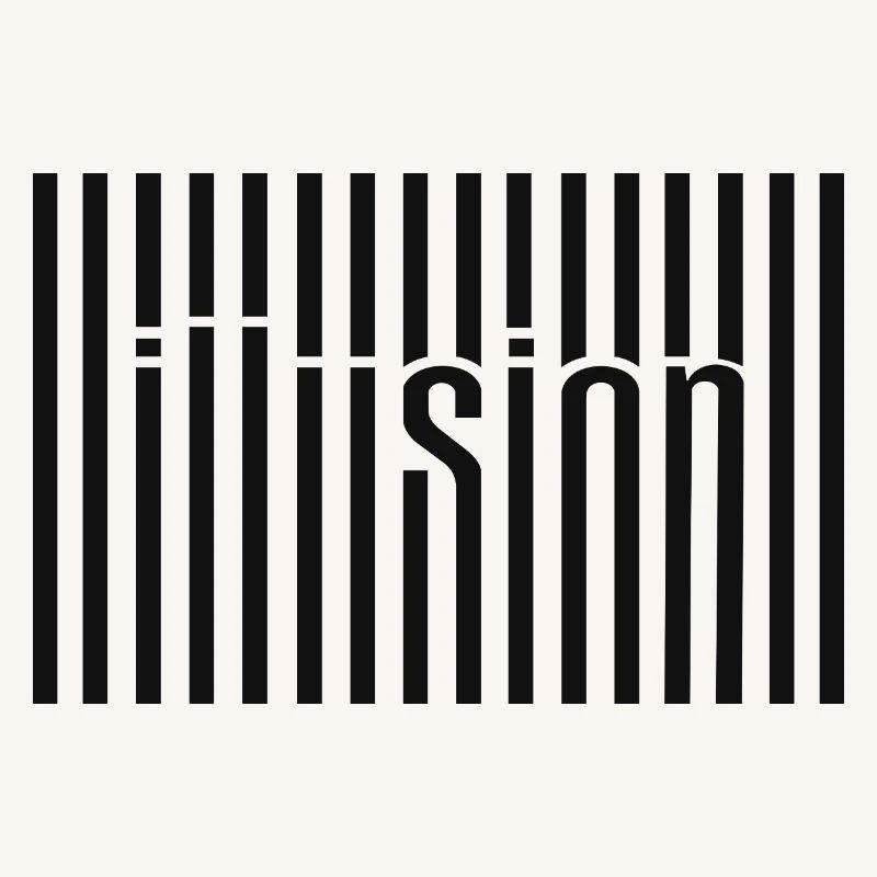 Illusion Barcode Textkunst
