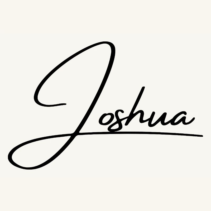 Nom de Josué - Écriture cursive élégante