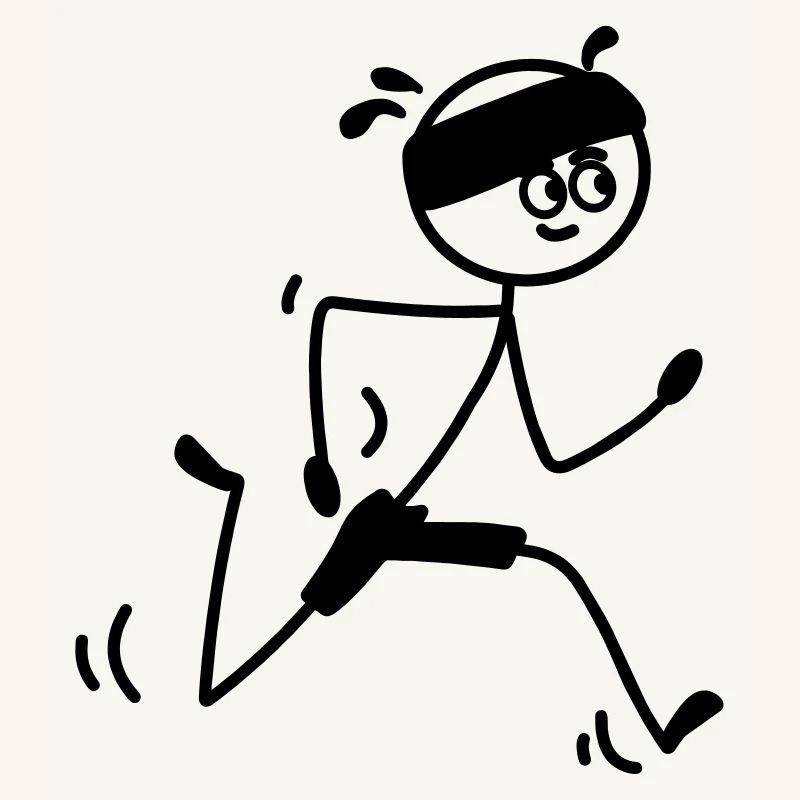 Läufer jung oder Mann mit Schweißband