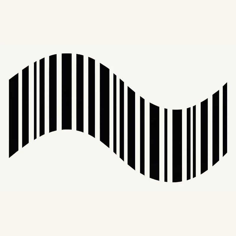 Code-barres en forme ondulée