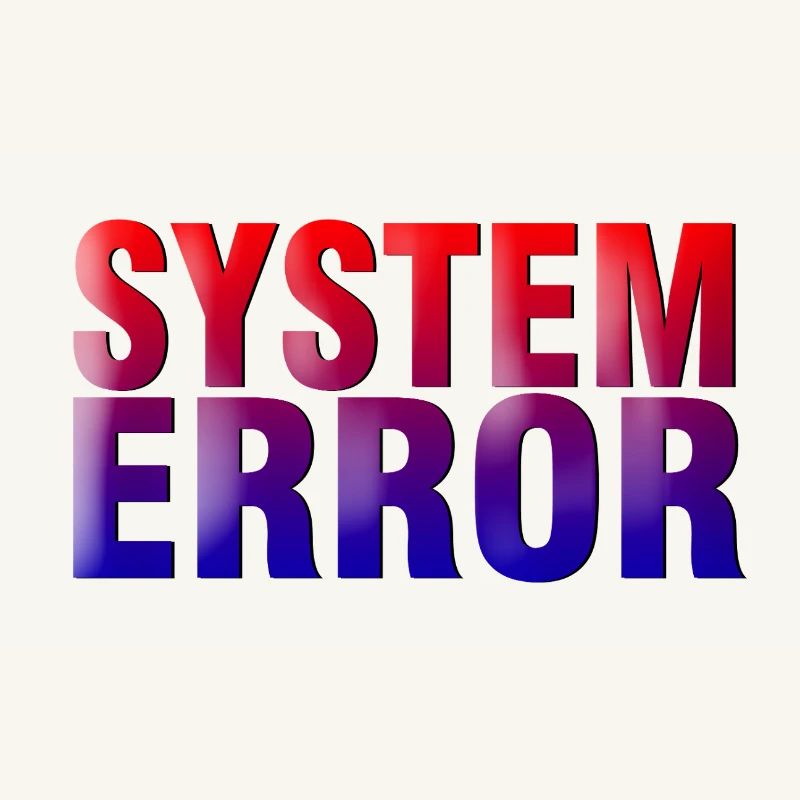 System Error Gradient Typo
