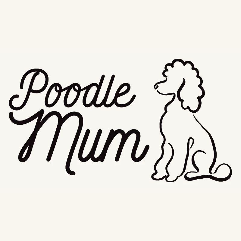 Pudel Mum Silhouette & Script