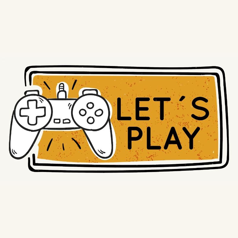 Let's Play Gaming Controller Graphic