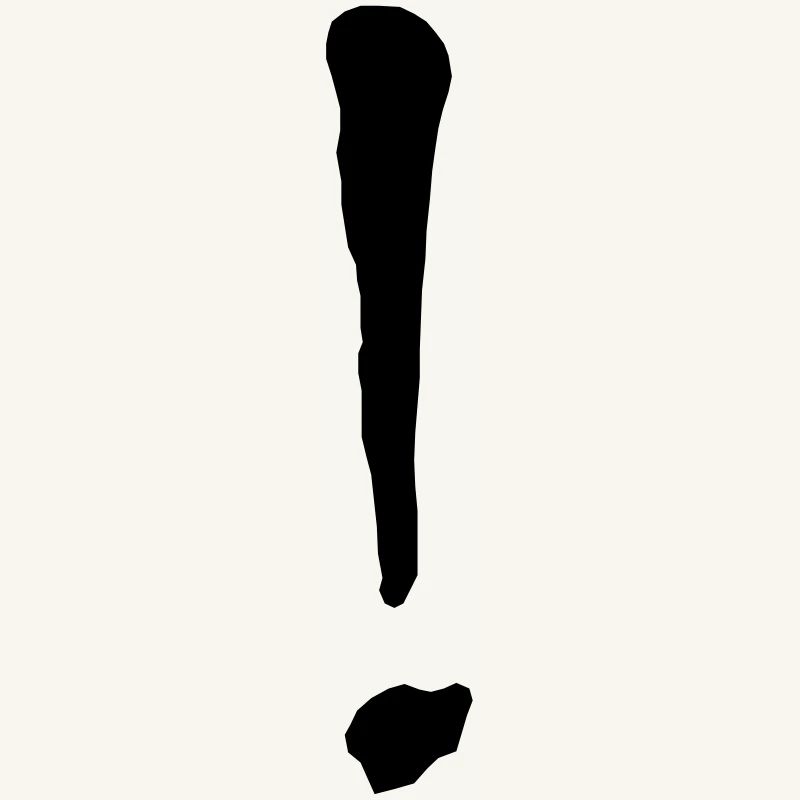 Point d’exclamation / Point d’exclamation en noir