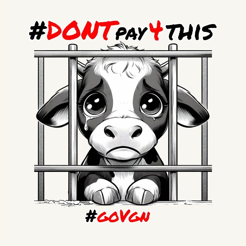 Kalb hinter Gittern Schwarz - Dont pay for This