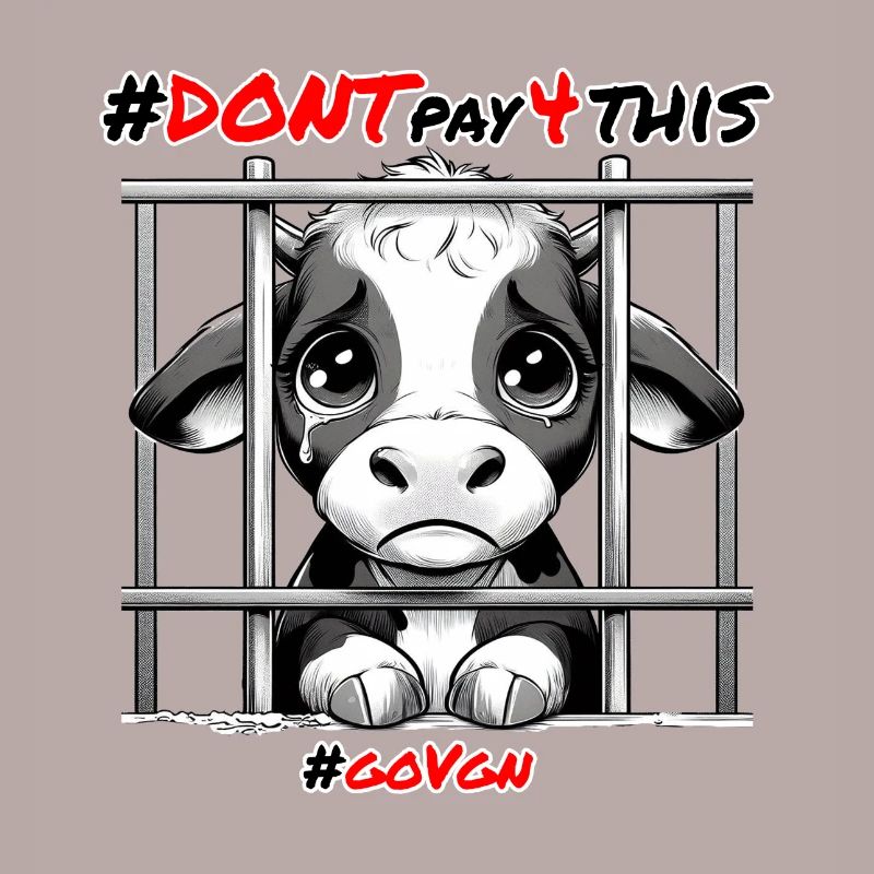 Kalb hinter Gittern Schwarz - Dont pay for This