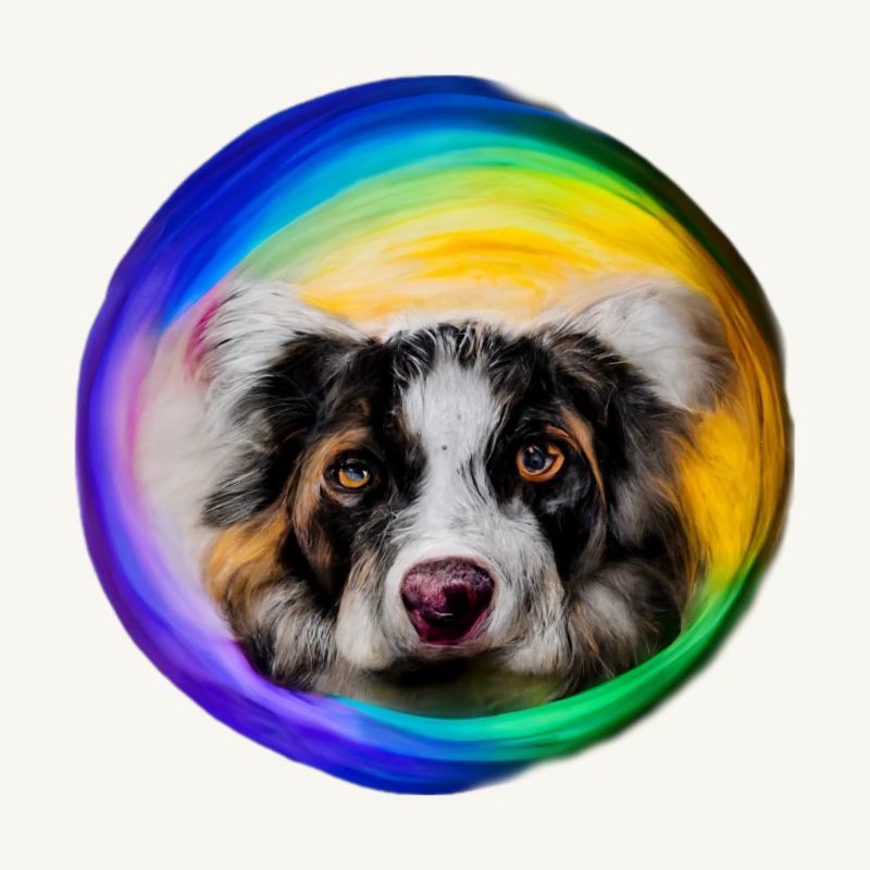 Regenbogen Hund Australian Shepherd