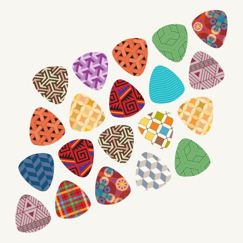 Plectrums Oblisque -Guitar Plectrum colour pattern