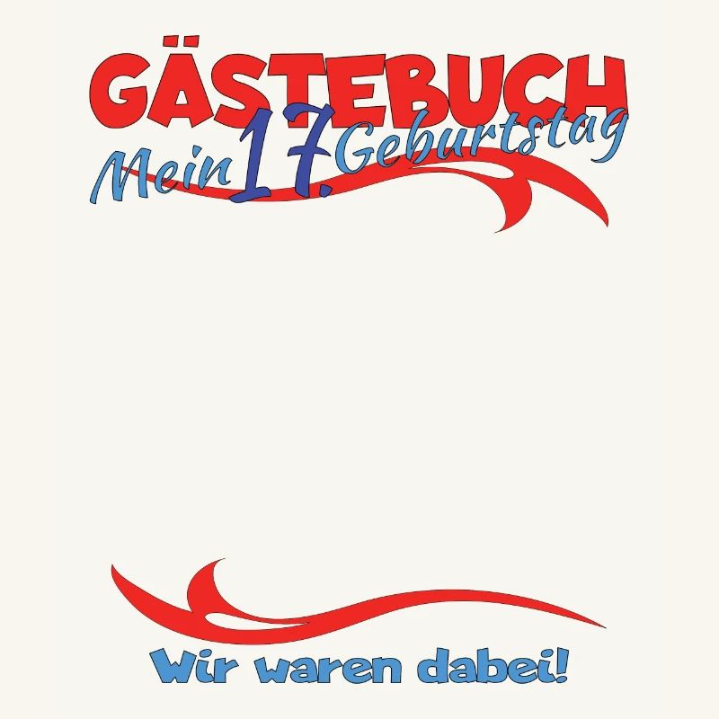 17. Geburtstag Mädchen & Junge Gästebuch