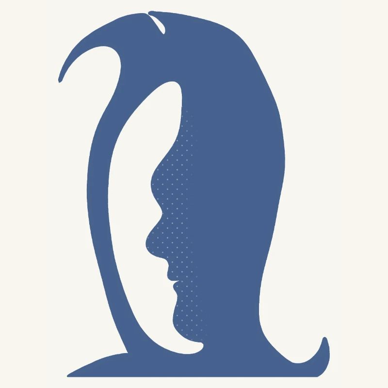 Ein Pinguin oder ein Gesicht in dieser lustigen optischen Täuschung