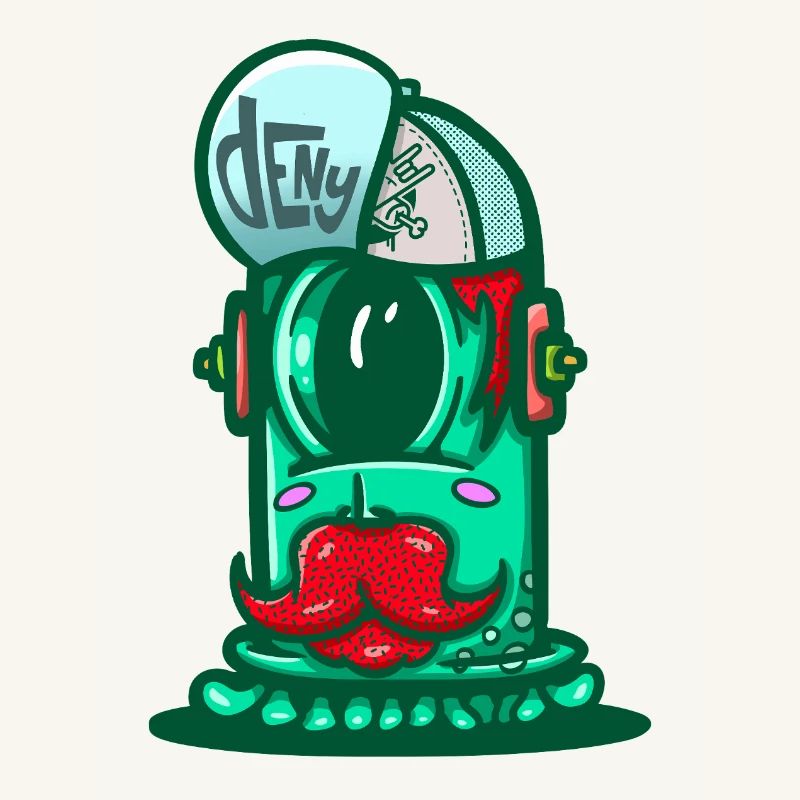 Casque Spatial Vert avec Moustache