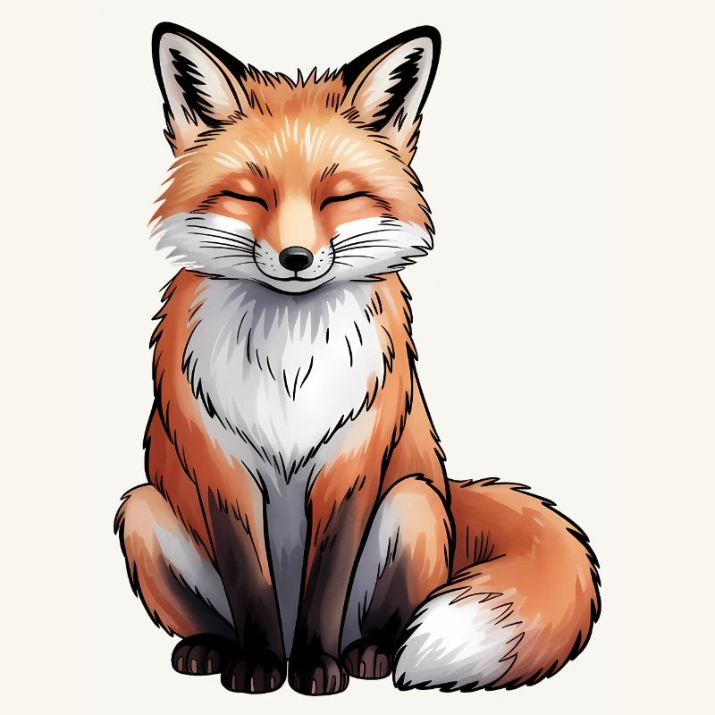 Fuchs sitzend