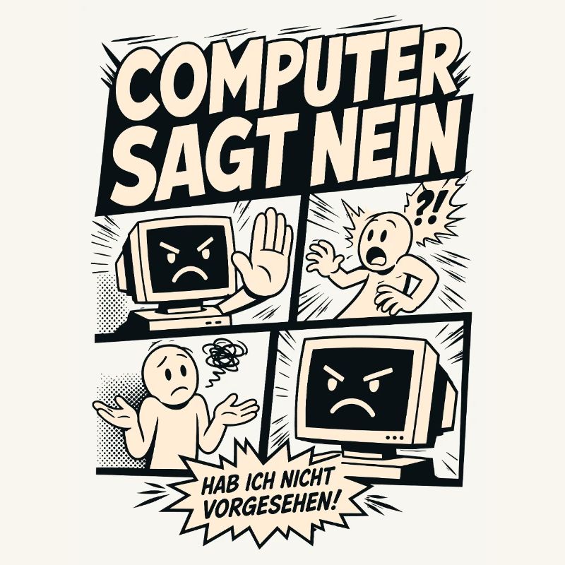 Computer sagt nein Comic Design