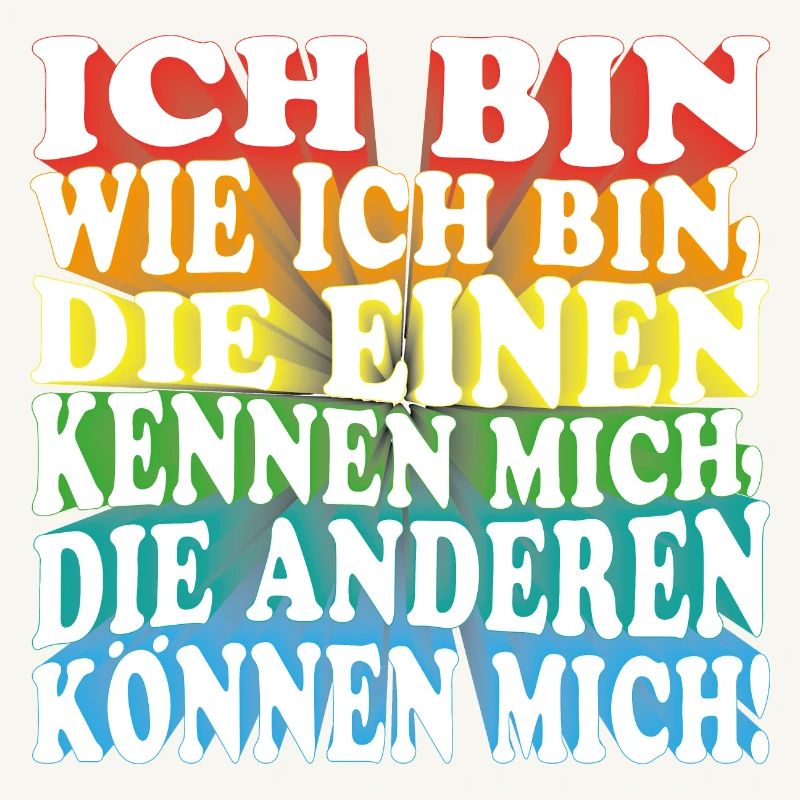 Ich bin wie ich bin - Adenauer Zitat in 3D Text