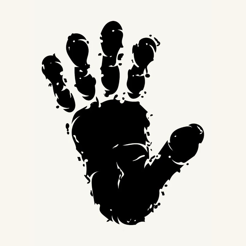 Singes Primates Trace Trace Trace Empreinte de la main