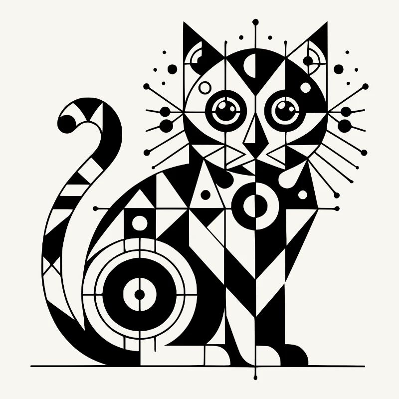 Conception de lignes géométriques de chat