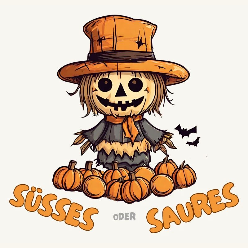 Süßes oder Saueres Halloween Vogelscheuche