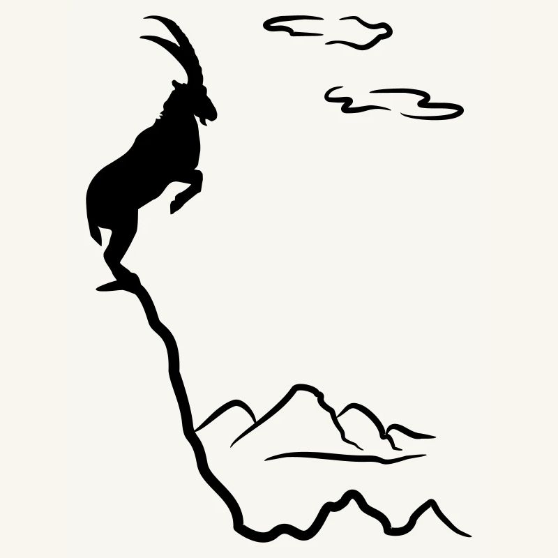 Steinbock am Berg