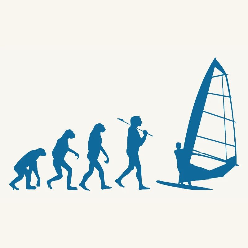 Windsurfing Evolution Windsurfer Wind Wasser