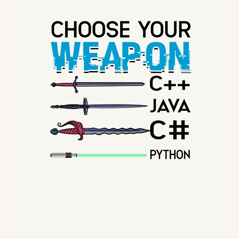 Wähle deine Waffe C++ Java C# Phyton - Internet