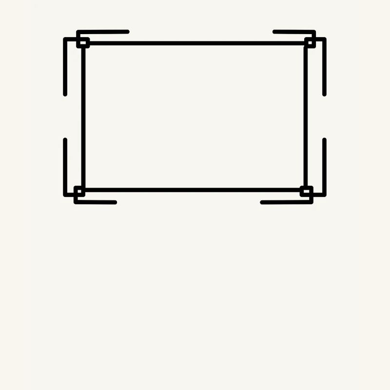 Rectangular frame in black basic text
