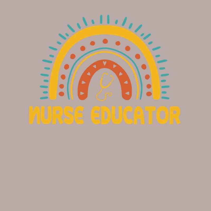 Nurse Instructor Boho Rainbow