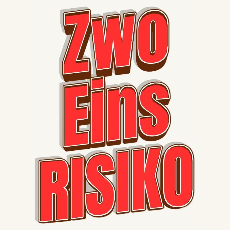 Zwo Eins Risiko Großbuchstaben Typo